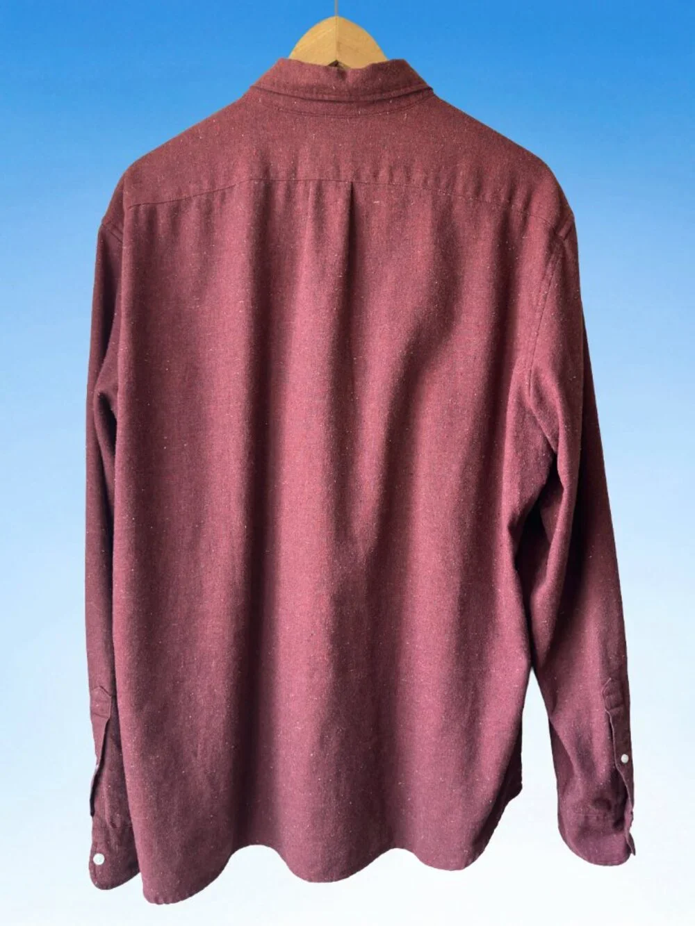J.Crew Burgundy Flecked Slim Oxford Shirt, Sz XL